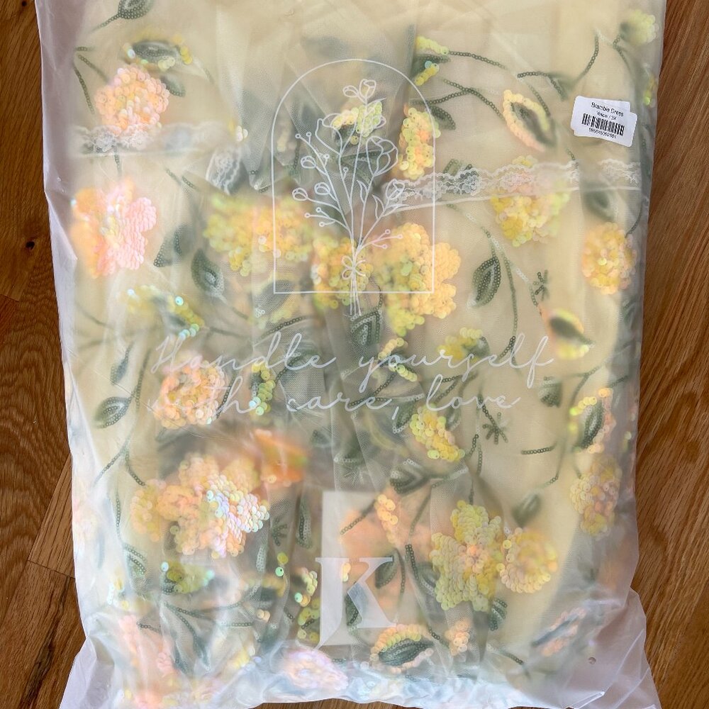 JessaKae Yellow Floral Midi Dress 3X - Picture 15 of 15
